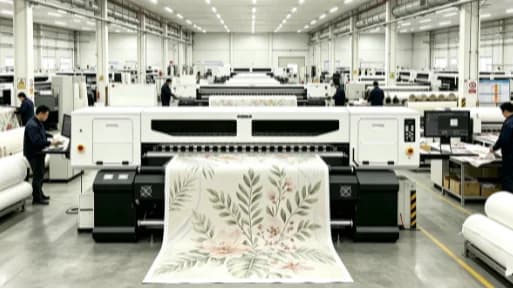 For large textile & ad factories, wide fabric mass sublimation
