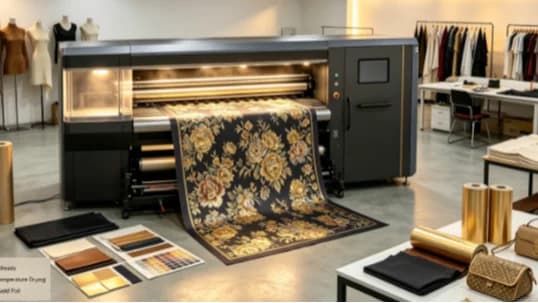 For luxury apparel & leather factories, durable gold foil printing